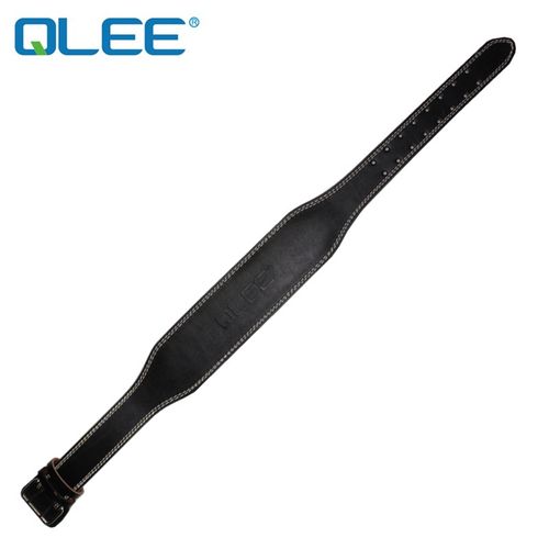 力量训练必备 qlee加宽头层黄牛皮举重护腰带深度评测